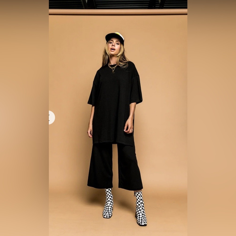 Dressed in LALA Lex Ribbed Playsuit in Black